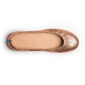 Tieks By Gavrieli Leather Foldable Ballet Flats Womens Sz 7 Rose Gold Metallic